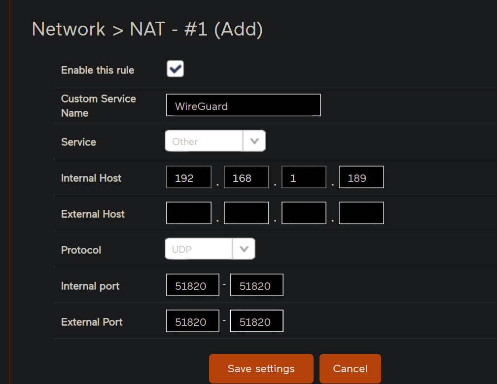 Router port-forward for WireGuard